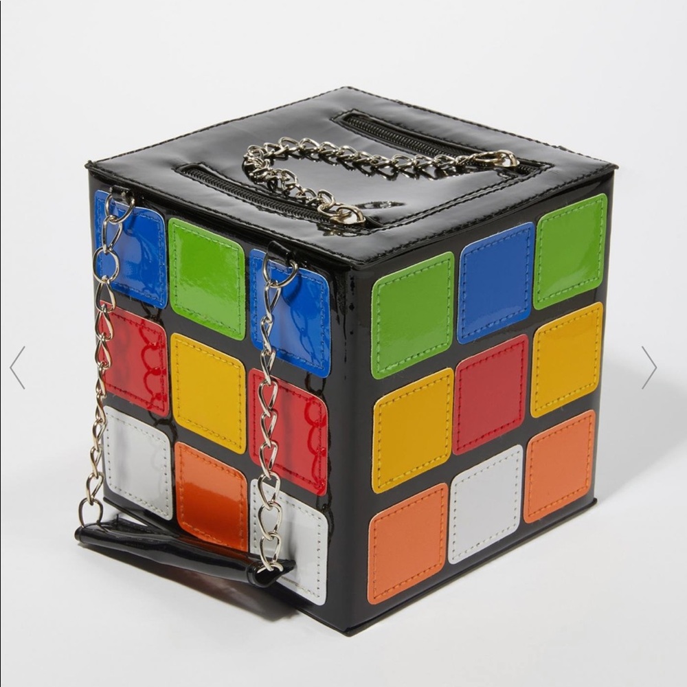 NWOT Custom Rhinestone Dolls Kill Rubix Cube Bag - Picture 6 of 15